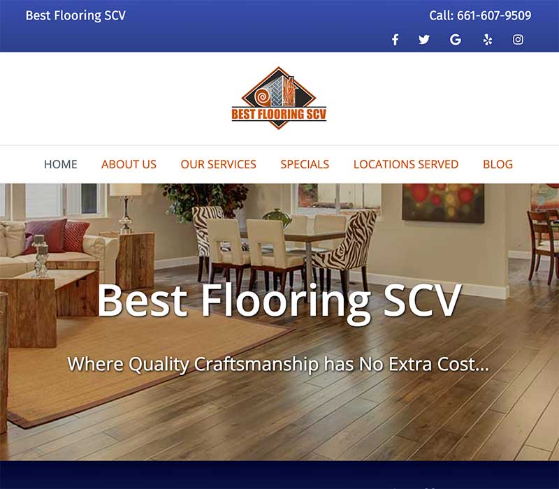Flooring Contractor Website Example